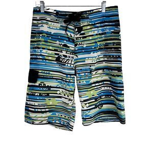 B. Split Men’s‎ Board Shorts Size L Surf Style Swim Trunks Side Pocket